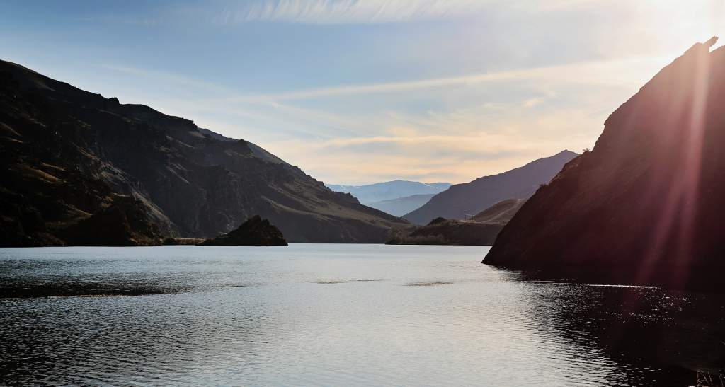 Lake Dunstan View from Cromwell Gorge Central Otago