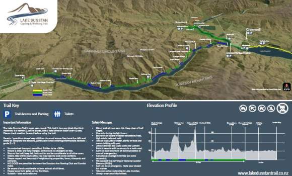 Lake Dunstan Trail Map Thumbnail